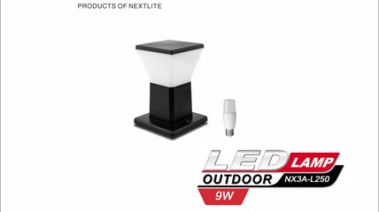 LED OUTDOOR LAMP NX3A-3406H-L250 9W 3000K