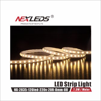 NX-2835-120Led-220V-20R-8mm-U8 LED Strip Light