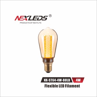NX-ST64-4W-Flexible LED Filament BULB