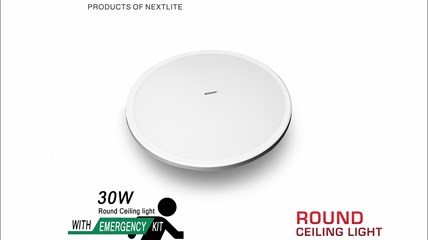 Round Ceiling light with emergency kit