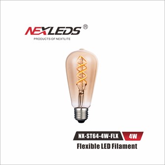 NX-ST64-4W-FLX Flexible LED Filament BULB