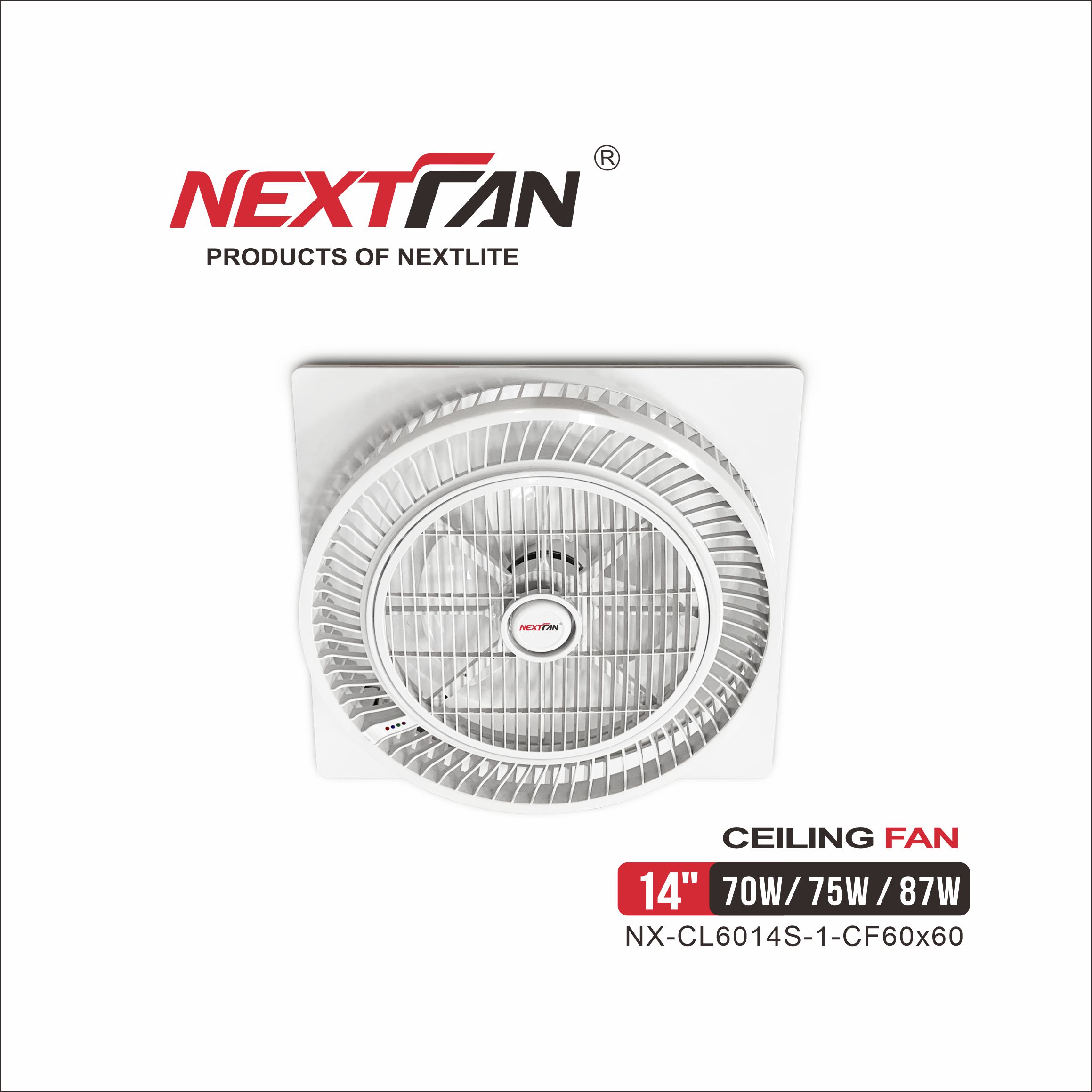 مروحة سقف ثانوي مربعة 60*60