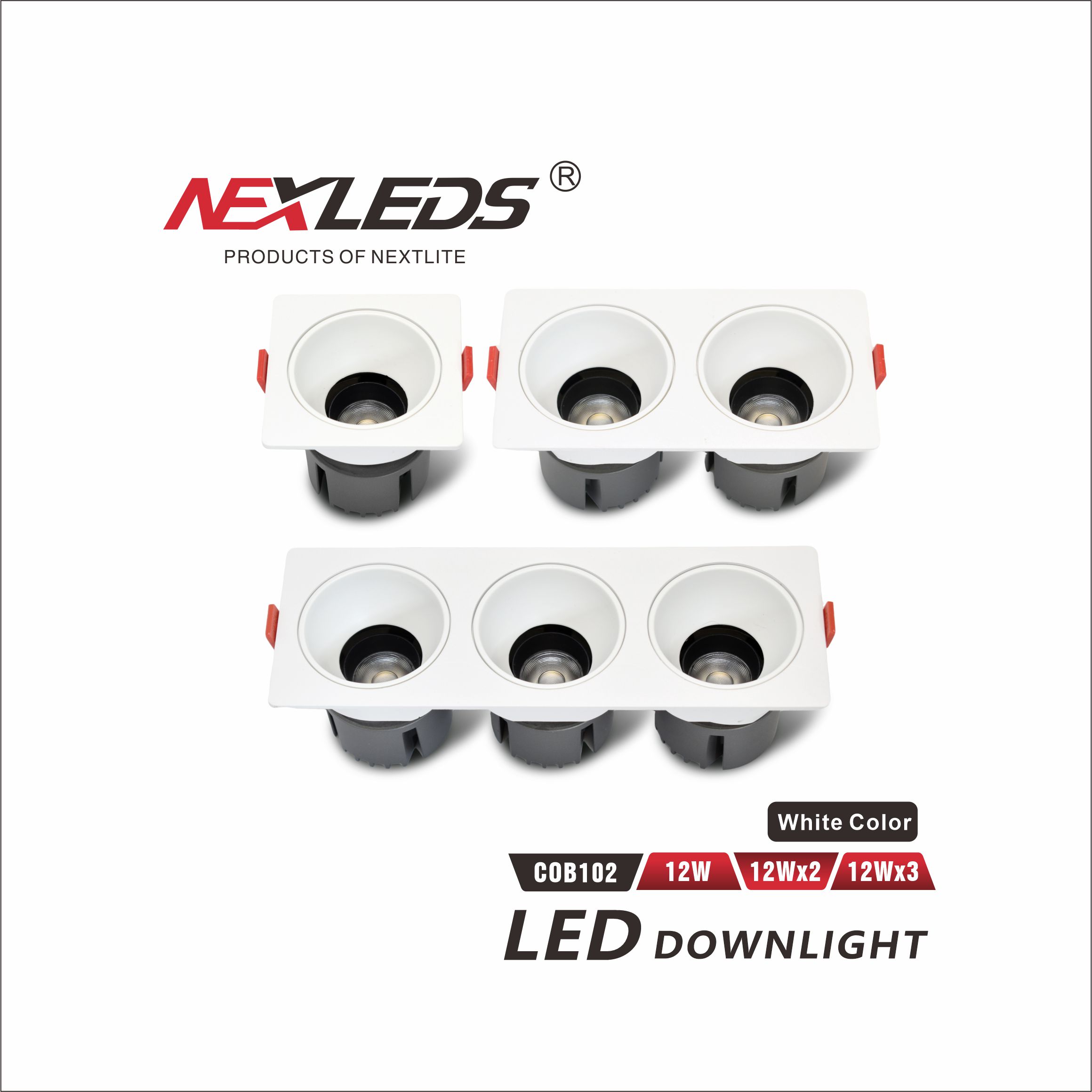 COB102 12W / 12Wx2 / 12Wx3 LED DOWNLIGHT 3CCT