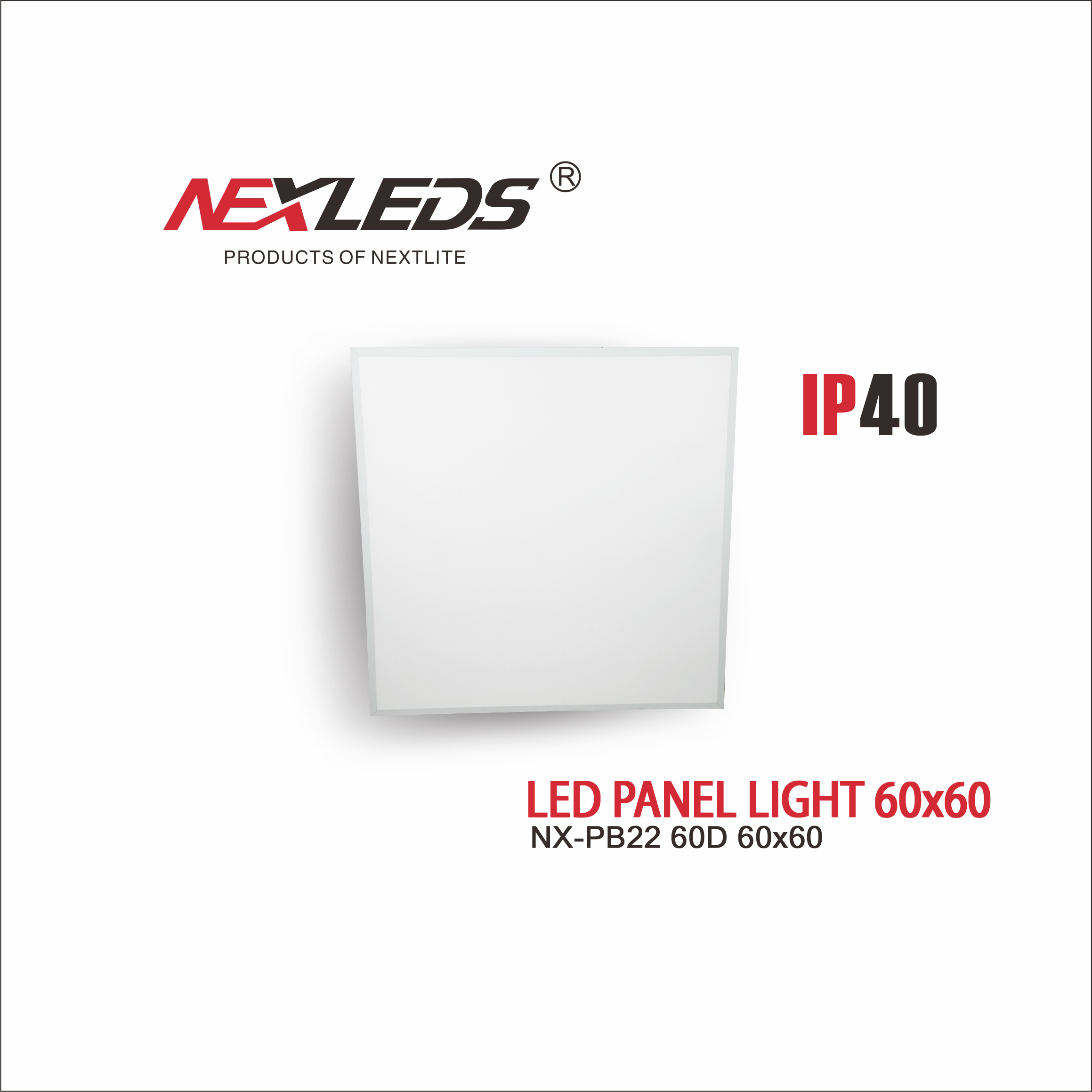 LED PANEL LIGHT 60x60 NX PB22 60D IP40