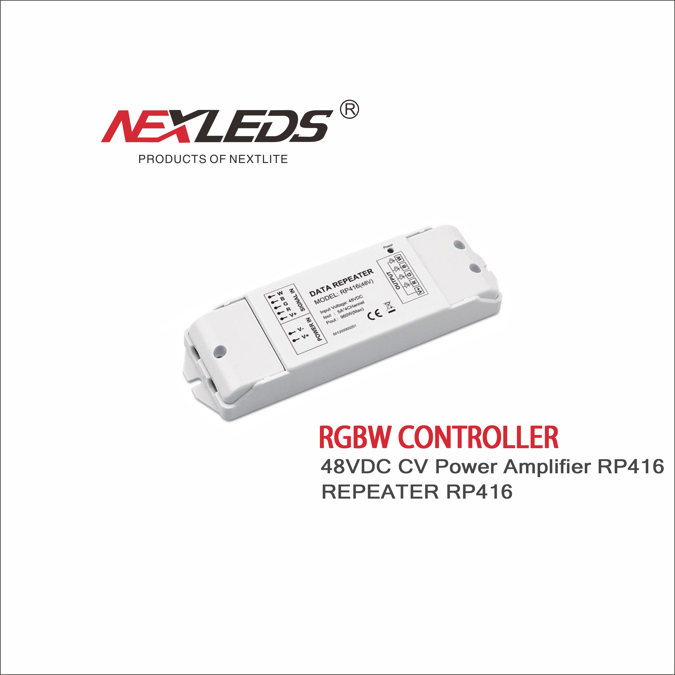 RGBW CONTROLLER 48VDC CV Power Amplifier RP416