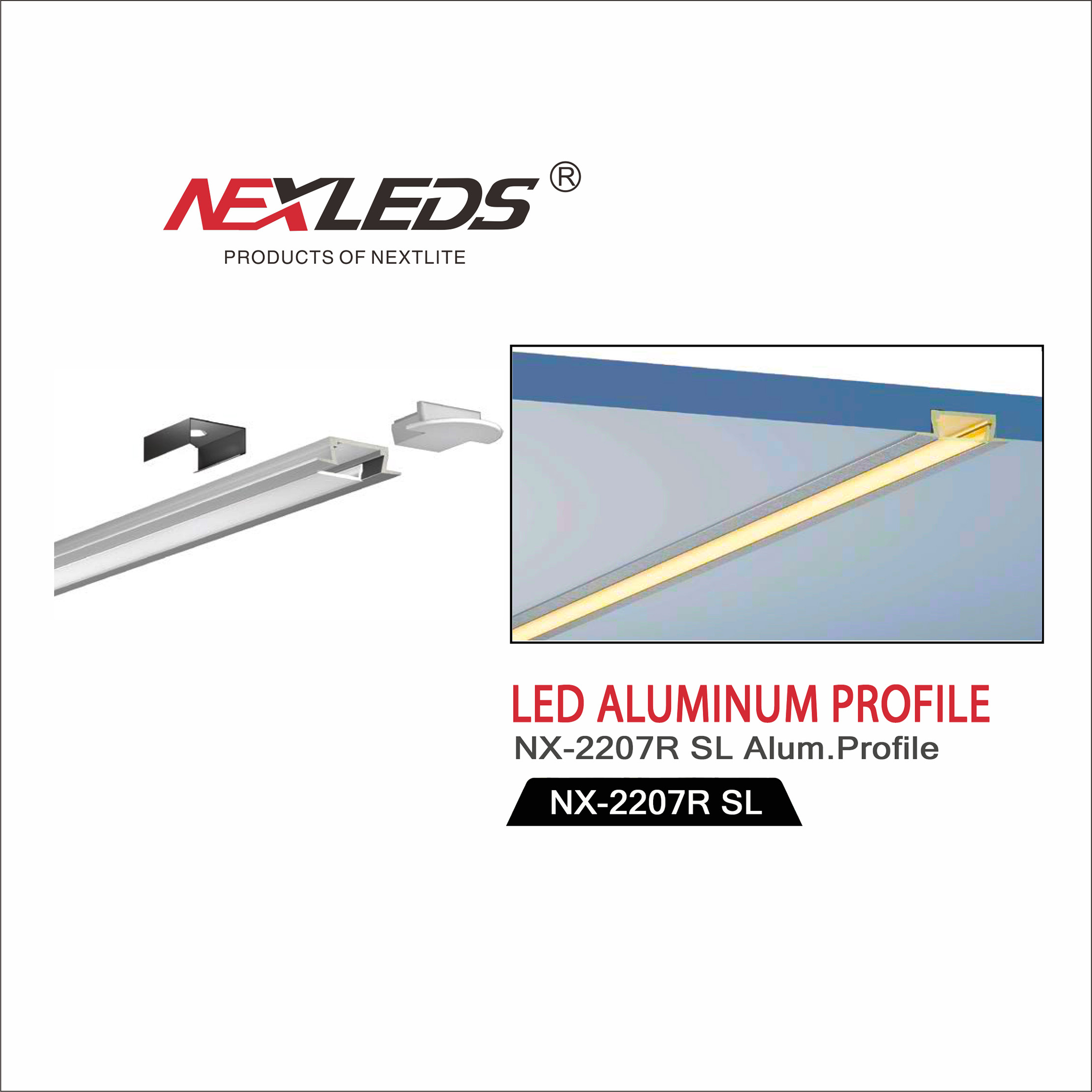 NX 2207R SL / BK ALUMINUM PROFILE