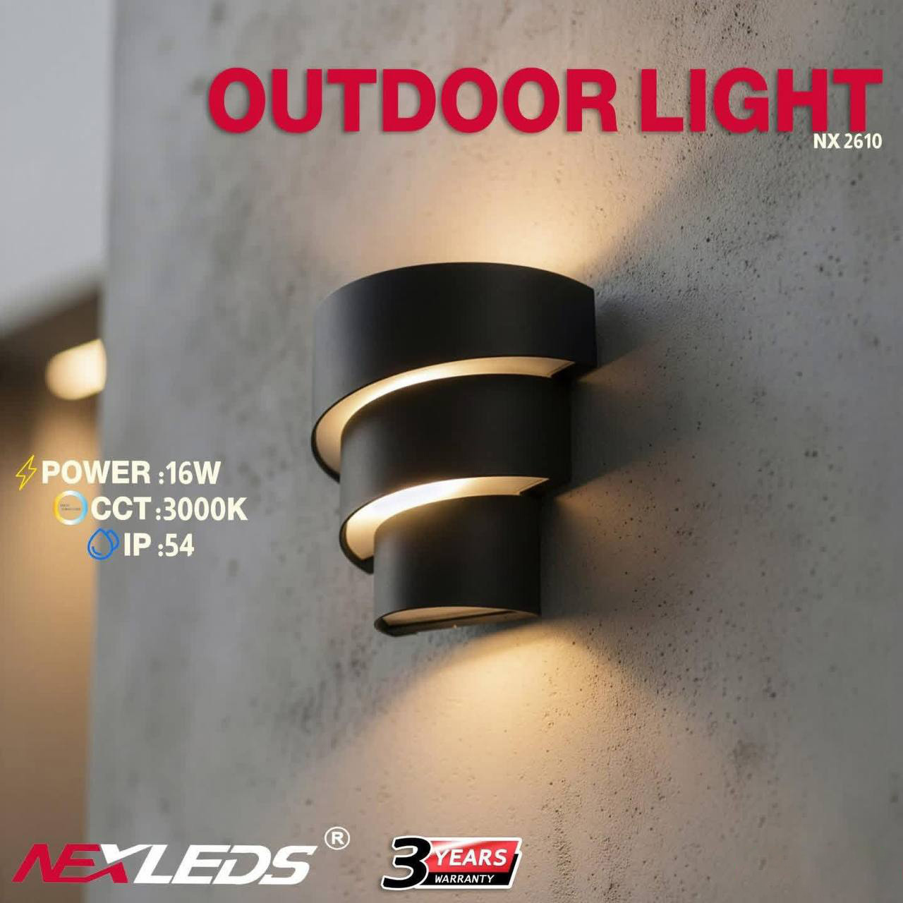 LED OUTDOOR LAMP NX 2610 16W IP54