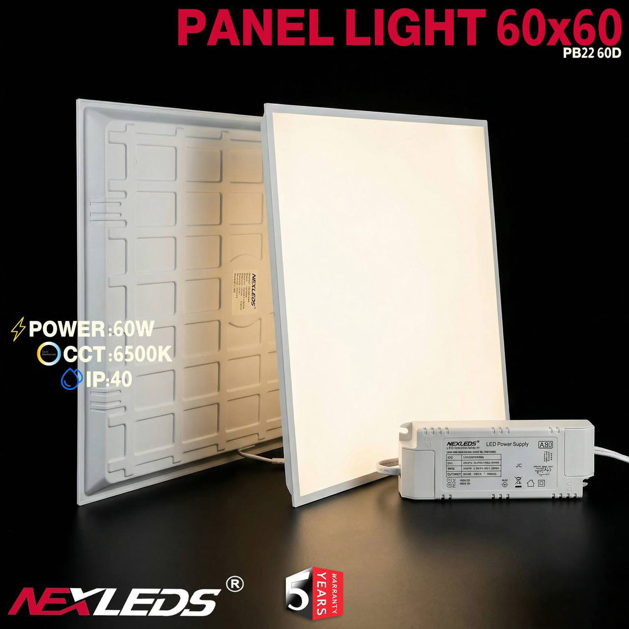 LED PANEL LIGHT 60x60 NX PB22 60D IP40